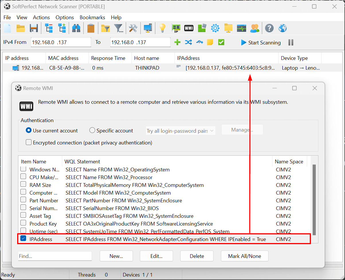 How to get IPv6 addresses in scan results - Network Scanner Help