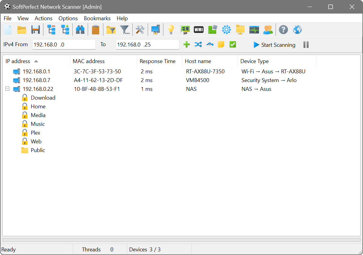 scan network for mac address windows
